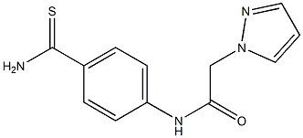 N-[4-(aminocarbonothioyl)phenyl]-2-(1H-pyrazol-1-yl)acetamide 结构式