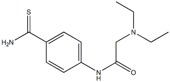 N-[4-(aminocarbonothioyl)phenyl]-2-(diethylamino)acetamide 结构式