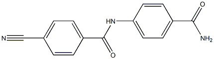 N-[4-(aminocarbonyl)phenyl]-4-cyanobenzamide 结构式