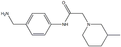 N-[4-(aminomethyl)phenyl]-2-(3-methylpiperidin-1-yl)acetamide 结构式