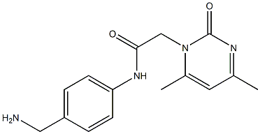 N-[4-(aminomethyl)phenyl]-2-(4,6-dimethyl-2-oxopyrimidin-1(2H)-yl)acetamide 结构式