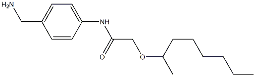 N-[4-(aminomethyl)phenyl]-2-(octan-2-yloxy)acetamide 结构式