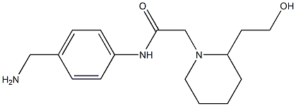 N-[4-(aminomethyl)phenyl]-2-[2-(2-hydroxyethyl)piperidin-1-yl]acetamide 结构式