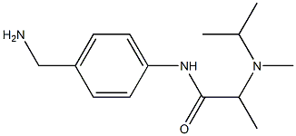 N-[4-(aminomethyl)phenyl]-2-[isopropyl(methyl)amino]propanamide 结构式