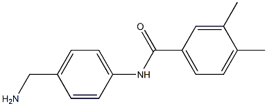 N-[4-(aminomethyl)phenyl]-3,4-dimethylbenzamide 结构式