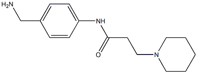N-[4-(aminomethyl)phenyl]-3-piperidin-1-ylpropanamide 结构式