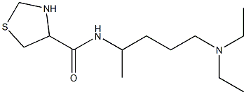 N-[4-(diethylamino)-1-methylbutyl]-1,3-thiazolidine-4-carboxamide 结构式