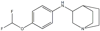 N-[4-(difluoromethoxy)phenyl]-1-azabicyclo[2.2.2]octan-3-amine 结构式
