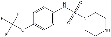 N-[4-(trifluoromethoxy)phenyl]piperazine-1-sulfonamide 结构式