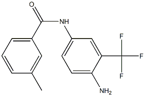 N-[4-amino-3-(trifluoromethyl)phenyl]-3-methylbenzamide 结构式