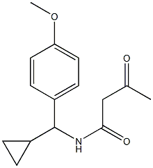 N-[cyclopropyl(4-methoxyphenyl)methyl]-3-oxobutanamide 结构式