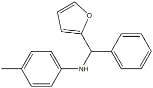 N-[furan-2-yl(phenyl)methyl]-4-methylaniline 结构式