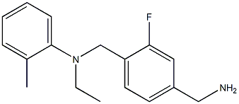N-{[4-(aminomethyl)-2-fluorophenyl]methyl}-N-ethyl-2-methylaniline 结构式