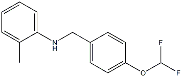 N-{[4-(difluoromethoxy)phenyl]methyl}-2-methylaniline 结构式