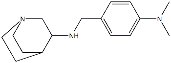 N-{[4-(dimethylamino)phenyl]methyl}-1-azabicyclo[2.2.2]octan-3-amine 结构式