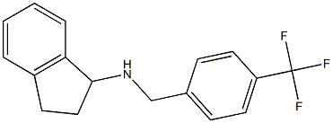 N-{[4-(trifluoromethyl)phenyl]methyl}-2,3-dihydro-1H-inden-1-amine 结构式