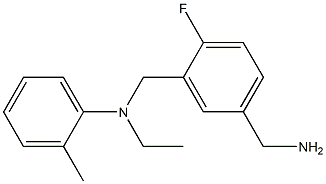 N-{[5-(aminomethyl)-2-fluorophenyl]methyl}-N-ethyl-2-methylaniline 结构式