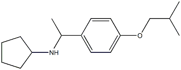 N-{1-[4-(2-methylpropoxy)phenyl]ethyl}cyclopentanamine 结构式