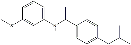 N-{1-[4-(2-methylpropyl)phenyl]ethyl}-3-(methylsulfanyl)aniline 结构式