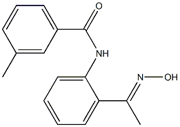 N-{2-[(1E)-N-hydroxyethanimidoyl]phenyl}-3-methylbenzamide 结构式