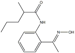 N-{2-[1-(hydroxyimino)ethyl]phenyl}-2-methylpentanamide 结构式