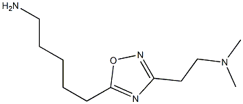 N-{2-[5-(5-aminopentyl)-1,2,4-oxadiazol-3-yl]ethyl}-N,N-dimethylamine 结构式