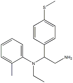 N-{2-amino-1-[4-(methylsulfanyl)phenyl]ethyl}-N-ethyl-2-methylaniline 结构式