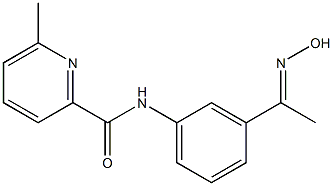 N-{3-[(1E)-N-hydroxyethanimidoyl]phenyl}-6-methylpyridine-2-carboxamide 结构式
