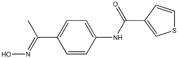 N-{4-[(1E)-N-hydroxyethanimidoyl]phenyl}thiophene-3-carboxamide 结构式