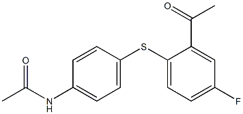 N-{4-[(2-acetyl-4-fluorophenyl)sulfanyl]phenyl}acetamide 结构式