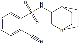 N-1-azabicyclo[2.2.2]oct-3-yl-2-cyanobenzenesulfonamide 结构式