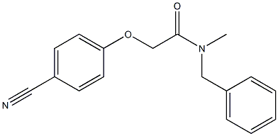 N-benzyl-2-(4-cyanophenoxy)-N-methylacetamide 结构式