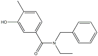 N-benzyl-N-ethyl-3-hydroxy-4-methylbenzamide 结构式