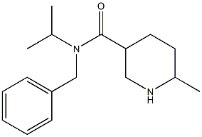 N-benzyl-N-isopropyl-6-methylpiperidine-3-carboxamide 结构式