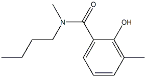 N-butyl-2-hydroxy-N,3-dimethylbenzamide 结构式