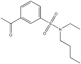 N-butyl-3-acetyl-N-ethylbenzene-1-sulfonamide 结构式