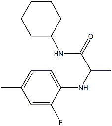 N-cyclohexyl-2-[(2-fluoro-4-methylphenyl)amino]propanamide 结构式