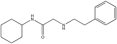 N-cyclohexyl-2-[(2-phenylethyl)amino]acetamide 结构式