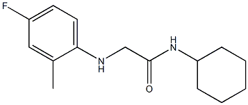 N-cyclohexyl-2-[(4-fluoro-2-methylphenyl)amino]acetamide 结构式