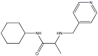 N-cyclohexyl-2-[(pyridin-4-ylmethyl)amino]propanamide 结构式