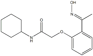 N-cyclohexyl-2-{2-[1-(hydroxyimino)ethyl]phenoxy}acetamide 结构式