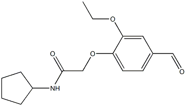 N-cyclopentyl-2-(2-ethoxy-4-formylphenoxy)acetamide 结构式