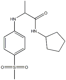 N-cyclopentyl-2-[(4-methanesulfonylphenyl)amino]propanamide 结构式