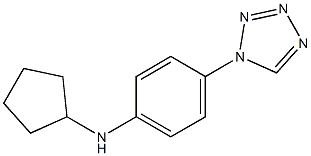 N-cyclopentyl-4-(1H-1,2,3,4-tetrazol-1-yl)aniline 结构式