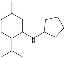 N-cyclopentyl-5-methyl-2-(propan-2-yl)cyclohexan-1-amine 结构式