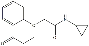 N-cyclopropyl-2-(2-propionylphenoxy)acetamide 结构式