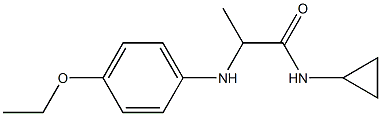 N-cyclopropyl-2-[(4-ethoxyphenyl)amino]propanamide 结构式