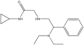 N-cyclopropyl-2-{[2-(diethylamino)-2-phenylethyl]amino}acetamide 结构式