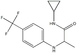 N-cyclopropyl-2-{[4-(trifluoromethyl)phenyl]amino}propanamide 结构式