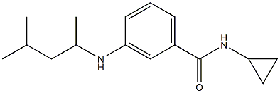 N-cyclopropyl-3-[(4-methylpentan-2-yl)amino]benzamide 结构式